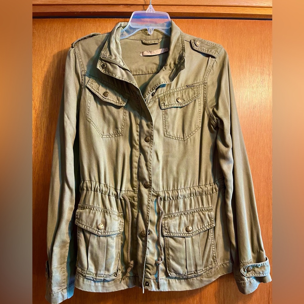Max Jean soft olive green utility jacket size xsmall.